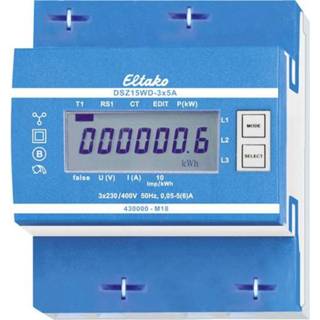 👉 Eltako DSZ14WDRS-3x5A MID kWh-meter 3-fasen met S0-interface Digitaal 5 A Conform MID: Ja 1 stuk(s)