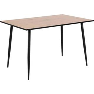 👉 Eettafel bruin zwart metaal Zwart#Bruin Eetkamertafel Viksmom - bruin/zwart 75x120x80 cm Leen Bakker 5713941075468