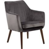 👉 Fauteuil grijs fluweel Uppsala - donkergrijs Leen Bakker 5713941083098