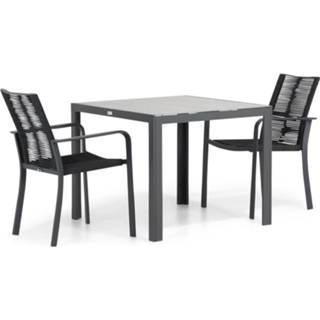 👉 Tuinset rope antracite dining sets grijs-antraciet Santika Annisa/Varano 90 cm 3-delig