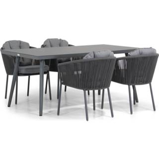 👉 Tuinset rope antracite dining sets grijs-antraciet Santika Novita/Valencia 170 cm 5-delig