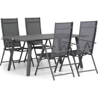 👉 Tuinset antracite dining sets grijs-antraciet Domani Sortino/Villagio 170 cm 5-delig