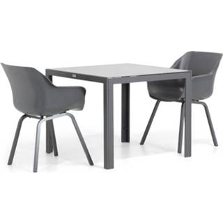 👉 Tuinset kunststof xerix dining sets grijs-antraciet Hartman Sophie element/Mondello 90 cm 3-delig