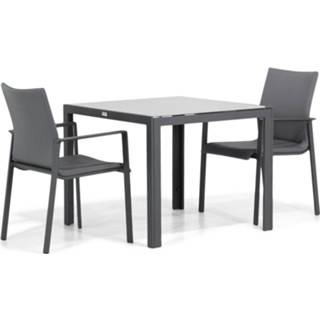 👉 Tuinset antracite dining sets grijs-antraciet Lifestyle Rome/Mondello 90 cm 3-delig