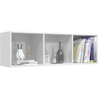 👉 Spaan plaat active wit Boekenkast/tv-meubel 36x30x114 cm spaanplaat hoogglans