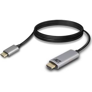 👉 Zwart AC7015 - USB-C to HDMI 4K connection kabel Audio/video 1.8 meter Gesealt 8716065395501