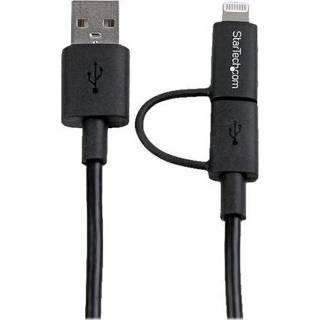 👉 Oplaadkabel zwart m .com Apple Lightning of Micro USB naar kabel - 8 pin / sync 1 Oplaad- datakabel (M) micro-USB type B, 65030860468