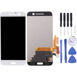 👉 Digitizer wit active onderdelen Origineel LCD scherm en Full Assembly voor HTC 10 / One M10 (wit) 6922642554755