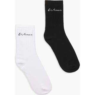 Sock vrouwen 2 Pack Woman Slogan Socks