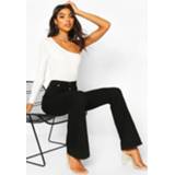 👉 Tall Button Front High Waisted Flared Jeans, Black