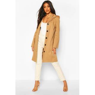 Button Through Mac Trench Coat, Camel