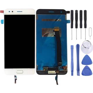 👉 Digitizer onderdelen active wit Lcd-scherm en volledige vergadering met Home-knop voor Asus ZenFone 4 / ZE554KL (wit) 7442935823881