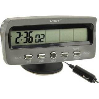 👉 Digitale thermometer autometers active zwart 3.6 inch LCD Car met Tijd / Datum Week Alarm Auto Opslag Batterij Voltage Display (Zwart) 6922690983705