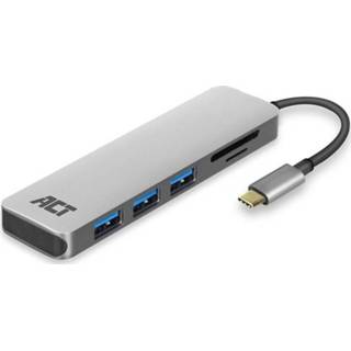 👉 Geheugenkaartlezer AC7051 - USB-C Hub 3-poorts card reader USB 3.1 Gen 1 desktop 8716065409307