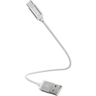 👉 Wit Hama USB 2.0 Aansluitkabel [1x USB-A stekker - 1x USB-C stekker] 0.2 m 4047443365965