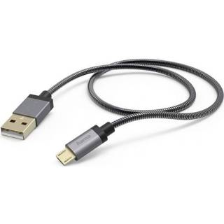 👉 Antraciet Hama USB 2.0 Aansluitkabel [1x USB-A stekker - 1x Micro-USB B stekker] 1.5 m 4047443347442