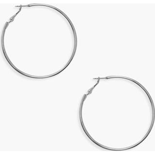 Zilver One Size vrouwen 6cm Hoop Earrings, Silver
