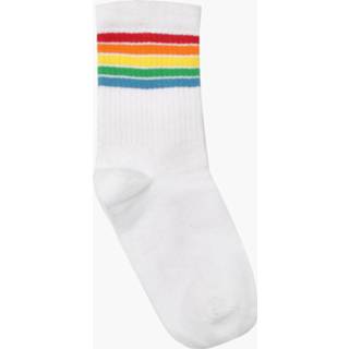 Rainbow Striped Ribbed Sports Socks