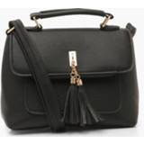 👉 Smooth PU Tassel Detail Cross Body Bag, Black