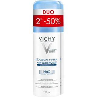 👉 Deodorant active Vichy Spray Mineraal 48u Duo 2e -50% 2x125ml 8710678810246