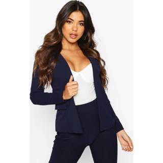 👉 Collarless Blazer, Navy