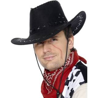 👉 Cowboyhoed zwarte suede Mooie cowboy hoed John look