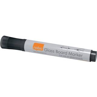 👉 Glassboardmarker zwart Nobo Glasmarker Glass Board Marker 1905322 5028252526081