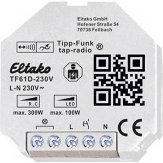 👉 Eltako Draadloze dimactor TF61D-230V 1-kanaals Inbouw Schakelvermogen (max.) 300 W Bereik max. (in het vrije veld) 30 m 4010312317044