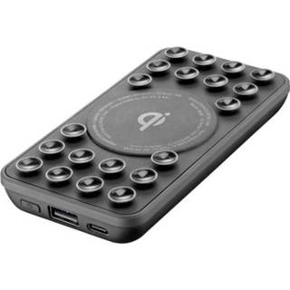 👉 Powerbank zwart Cellularline Oxtopus 5000 Inductie 1000 A mAh Uitgangen Qi-standaard 8018080354472