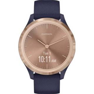 👉 Smartwatch blauw silicone Garmin vivomove 3S Sport Blue-Gold, 753759240219