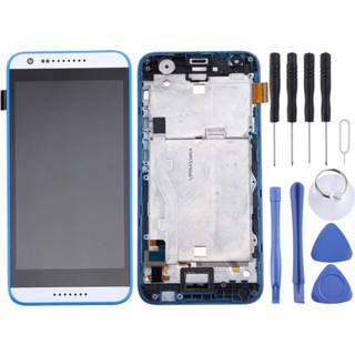 👉 Digitizer active onderdelen blauw wit Origineel LCD scherm en volledige montage met frame voor HTC Desire 620 (wit + blauw) 7442935815886