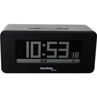 👉 Wekker zwart Techno Line WT295 Zendergestuurd Alarmtijden 2 4029665002958