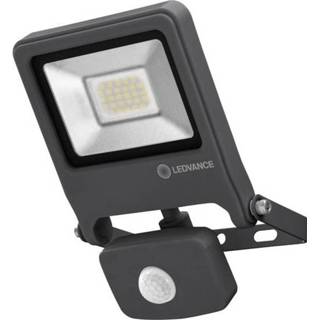 👉 Floodlight grijs wit LEDVANCE LED 20W / 830 Dark Grey Sensor LED-buitenschijnwerper 20 W Warm-wit 4058075239500