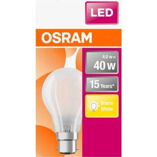 Ledlamp OSRAM LED-lamp Energielabel: A++ (A+++ - G) B22d Peer 4 W Warmwit (Ã x l) 60.0 mm 104.0 1 stuk(s) 4058075114890