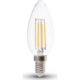 V-TAC LED-lamp Energielabel: A+ (A++ - E) E14 Kaars 6 W = 45 W Warmwit (Ã x l) 35 mm x 100 mm Niet dimbaar 1 stuk(s)