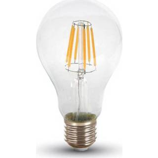 Ledlamp V-TAC LED-lamp Energielabel: A+ (A++ - E) E27 Peer 8 W = 60 Warmwit (Ã x l) 67 mm 123 Niet dimbaar 1 stuk(s) 3800157606165