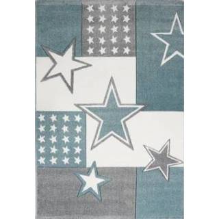 👉 Tapijt zilvergrijs blauw jongens kinderen LIVONE Kids Love Rugs Starfield aqua/zilvergrijs 160 x 220 cm - 729389937102