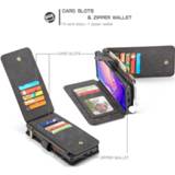 👉 Leren portemonnee zwart book CASEME Samsung Galaxy S10 Plus Hoesje (zwart) voor 8720007200587