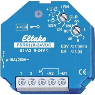 👉 Eltako Draadloze actor FSR61/8-24V UC Inbouw Schakelvermogen (max.) 2000 W Bereik max. (in het vrije veld) 30 m 4010312301357