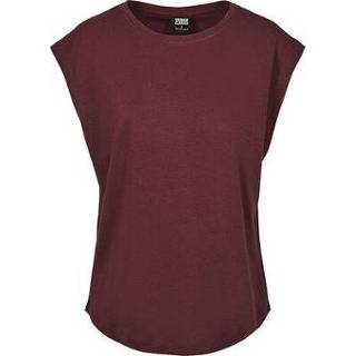 Shirt T-Shirt vrouwen meisjes paars Urban Classics Ladies Basic Shaped Tee Girls donkerpaars 4053838553107