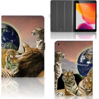 👉 Flip case Apple iPad 10.2 (2019) Roofdieren 8720091182165