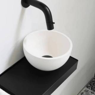 👉 Wit XS Mat Fonteinkom Jazz Rond Polystone 20 cm OP=OP