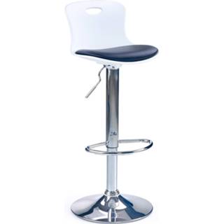 Barkruk wit zwart eco-leer Chino in met