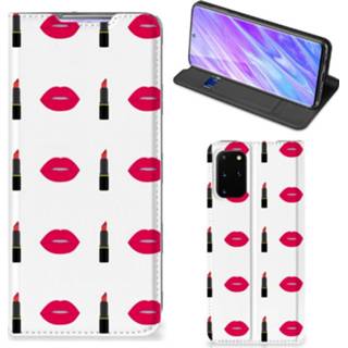 👉 Lippenstift Samsung Galaxy S20 Plus Hoesje met Magneet Lipstick Kiss 8720215028966