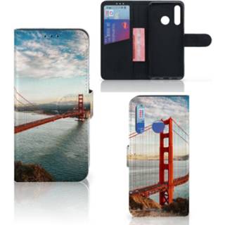 👉 Flipcover Huawei P Smart Plus (2019) Flip Cover Golden Gate Bridge 8720215060515