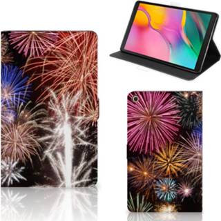 👉 Tablethoes Samsung Galaxy Tab A 10.1 (2019) Tablet Hoes met standaard Vuurwerk 8720215062991