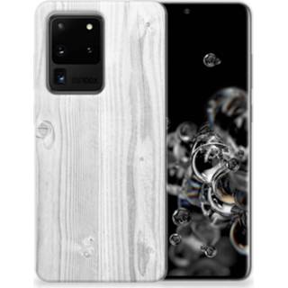 👉 Bumper hoesje wit Samsung Galaxy S20 Ultra White Wood 8720215164381