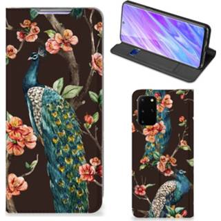 👉 Samsung Galaxy S20 Plus Hoesje maken Pauw met Bloemen 8720215524376