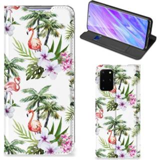 Samsung Galaxy S20 Plus Hoesje maken Flamingo Palms 8720215637762