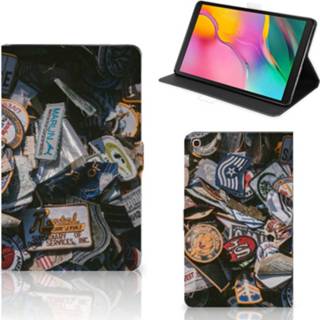 👉 Tablethoes Samsung Galaxy Tab A 10.1 (2019) Tablet Hoesje met foto Badges 8720215678192